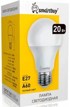 SmartBuy A60 E27 20Вт 3000К SBL-A60-20-30K-E27
