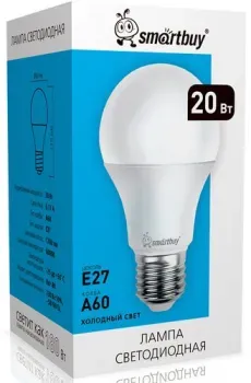 SmartBuy A60 E27 20Вт 6000К SBL-A60-20-60K-E27