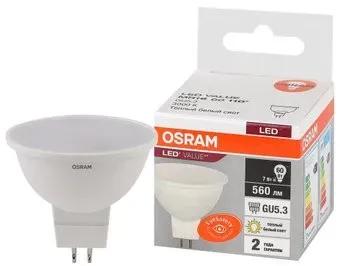 Osram GU5.3 7Вт 3000 К LVMR1660