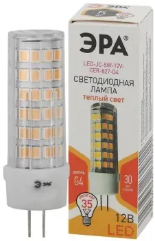 ЭРА STD LED JC-5W-12V-CER-827-G4