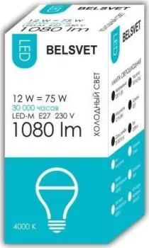 Belsvet LED-M A60 12 W 4000 К Е27