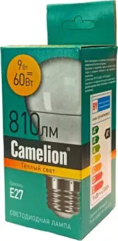 Camelion Е27 9Вт 3000K A60 15065