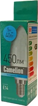 Camelion Е14 5Вт 4000K С37 15050