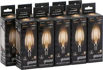 Gauss LED Filament Candle E14 7 Вт 2700 К 103801107 (10 шт)