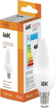 IEK LED Candle C37 600lm 3000K E14