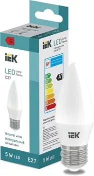 IEK LED Candle C37 400lm 4000K E27