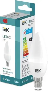 IEK LED Candle C37 400lm 4000K E14