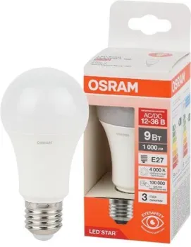 Osram LS A100 9W/840 12-36V E27 FR