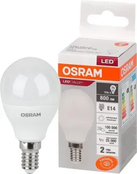 Osram LED Value Р75 10Вт Е14 4000К
