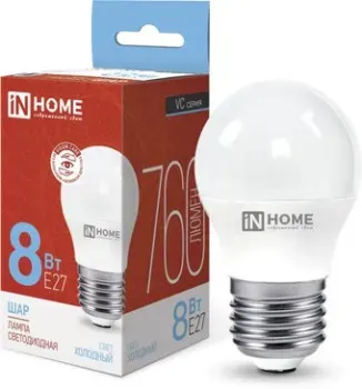 In Home LED-Шар-VC 8Вт 230В Е27 6500К 760Лм 4690612024905