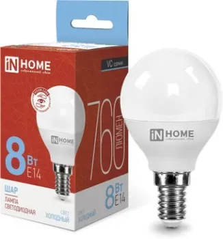 In Home LED-Шар-VC 8Вт 230В Е14 6500К 760Лм 4690612024882