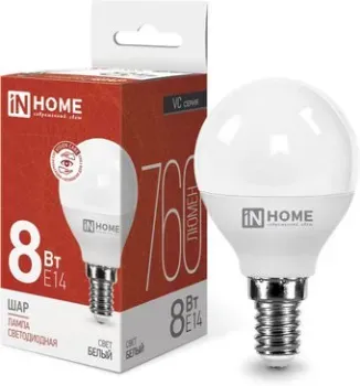In Home LED-Шар-VC 8Вт 230В Е14 4000К 760Лм 4690612020556