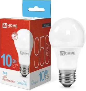 In Home LED-A60-VC 10Вт 230В Е27 6500К 950Лм 4690612020228