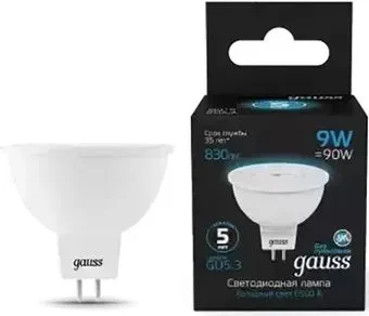 Gauss MR16 9W 830lm 6500K GU5.3 LED 101505309