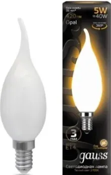 Gauss Filament Candle Tailed Opal E14 5 Вт 2700 К 104201105