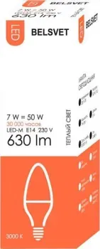 Belsvet LED-M С37 E14 7 Вт 3000 К