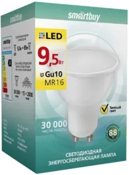 SmartBuy GU10 9.5 Вт 3000 К SBL-GU10-9.5-30K