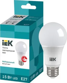 IEK ECO A60 E27 15 Вт 4000 К