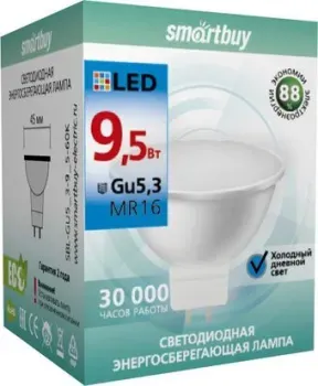 SmartBuy MR16 GU5.3 9.5 Вт 6000 К SBL-GU5_3-9_5-60K