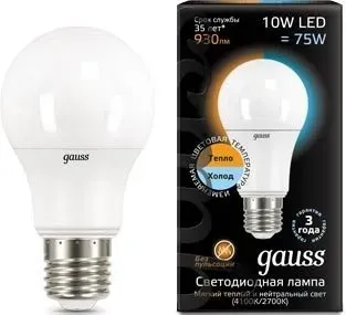 Gauss E27 10 Вт 2700 K [102502110-T]