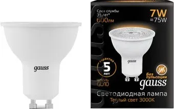 Gauss GU10 7Вт 3000K 101506107