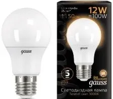 Gauss E27 12 Вт 3000K 102502112