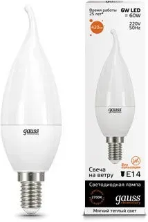 Gauss Elementary E14 6Вт 4100K [34116]