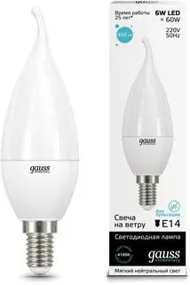 Gauss Elementary E14 6Вт 4100K [34126]