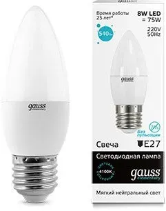 Gauss Elementary E27 8Вт 4100K [33228]