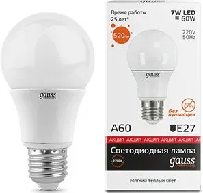 Gauss Elementary E27 7Вт [23217А]