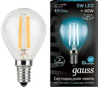 Gauss E14 5Вт 4100К [105801205]