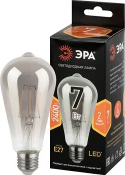 ЭРА F-LED ST64-7W-824-E27 smoky