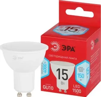 ЭРА Red Line LED MR16-15W-840-GU10