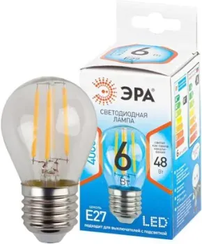 ЭРА QX F-LED-6 Ват-P45-4000K-E27