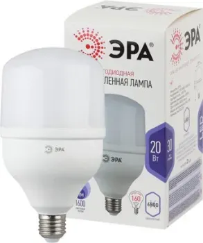 ЭРА STD LED Power T80-20W-6500-E27