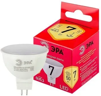 ЭРА Red Line LED MR16-7W-827-GU5.3 R