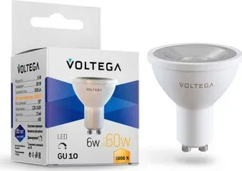 Voltega Simple MR16 6W 3000K 38° GU10 DIM