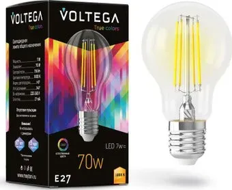 Voltega Crystal A60 7W 3000K E27 CRI97