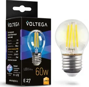 Voltega Crystal Globe 6W 2700K E27