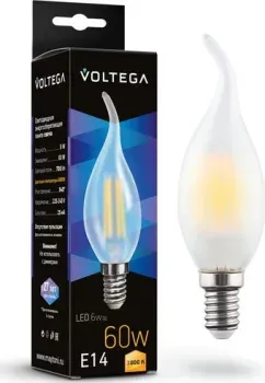 Voltega Crystal Candle wind matt 6W 3000K E14