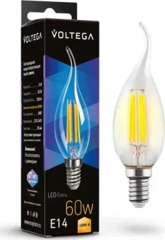 Voltega Crystal Candle wind 6W 3000K E14