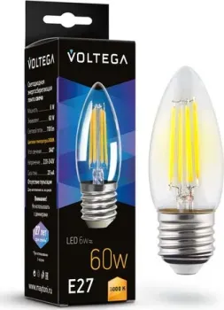 Voltega Crystal Candle 6W 3000K E27