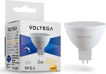 Voltega Simple MR16 6W 3000K 110° GU5.3 DIM