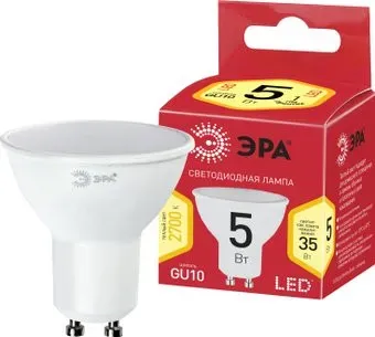 ЭРА RED LINE LED MR16-5W-827-GU10 R
