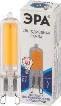 ЭРА STD LED JCD-6W-GL-840-G9