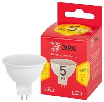 ЭРА RED LINE LED MR16-5W-827-GU5.3 R