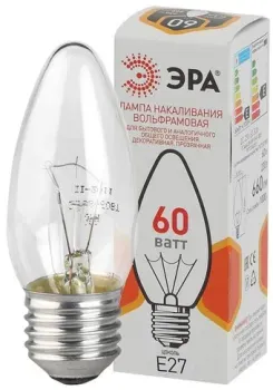ЭРА B36 60 Вт Е27 230В ДС 60-230-E27-CL