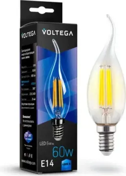 Voltega Crystal Candle wind 6W 4000K E14 7018