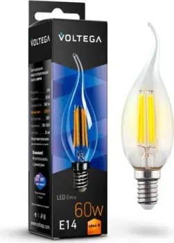 Voltega Crystal Candle wind 6W 2800K E14 7017
