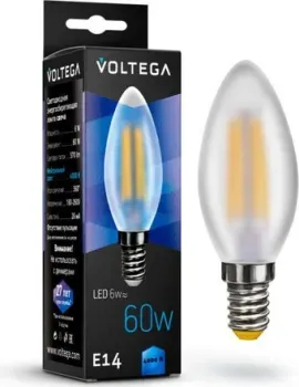 Voltega Crystal Candle matt 6W 4000K E14 7045